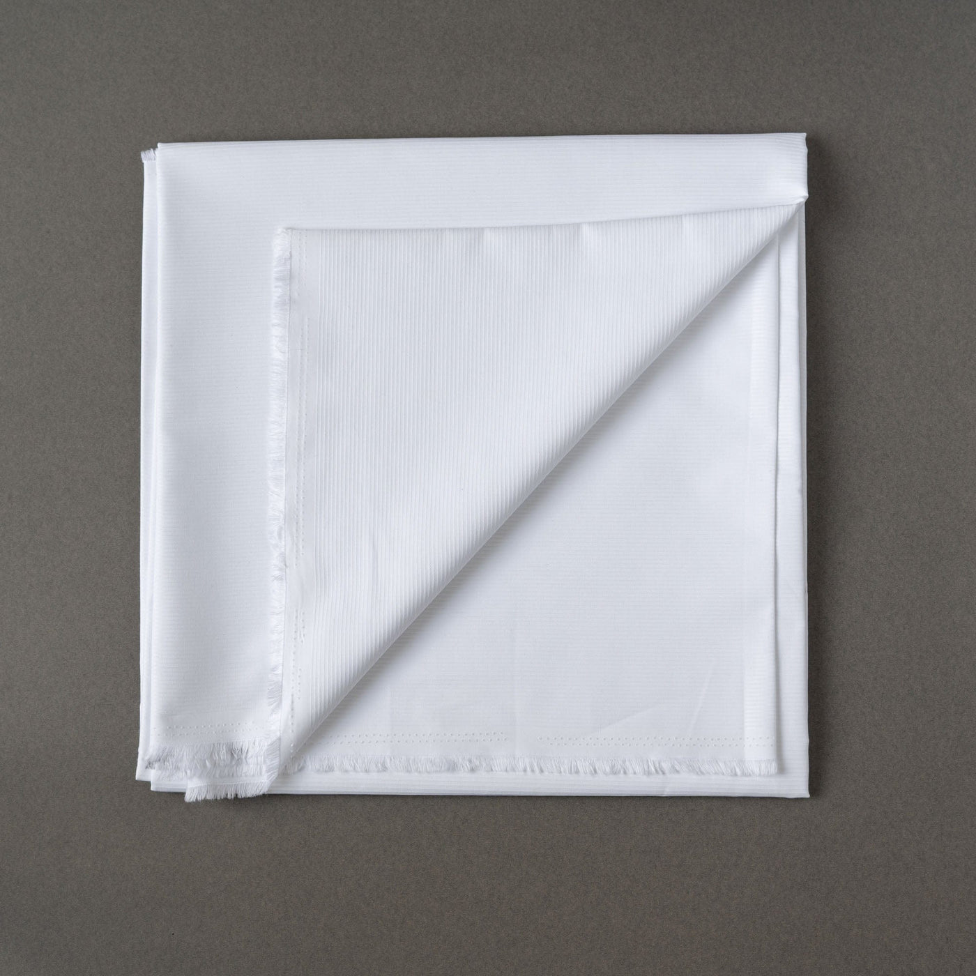 Fabric Pandit Fabric Men's White Geomettric Linings Pattern Cotton Satin Dobby Luxury Shirting Fabric (Width 58 inch)