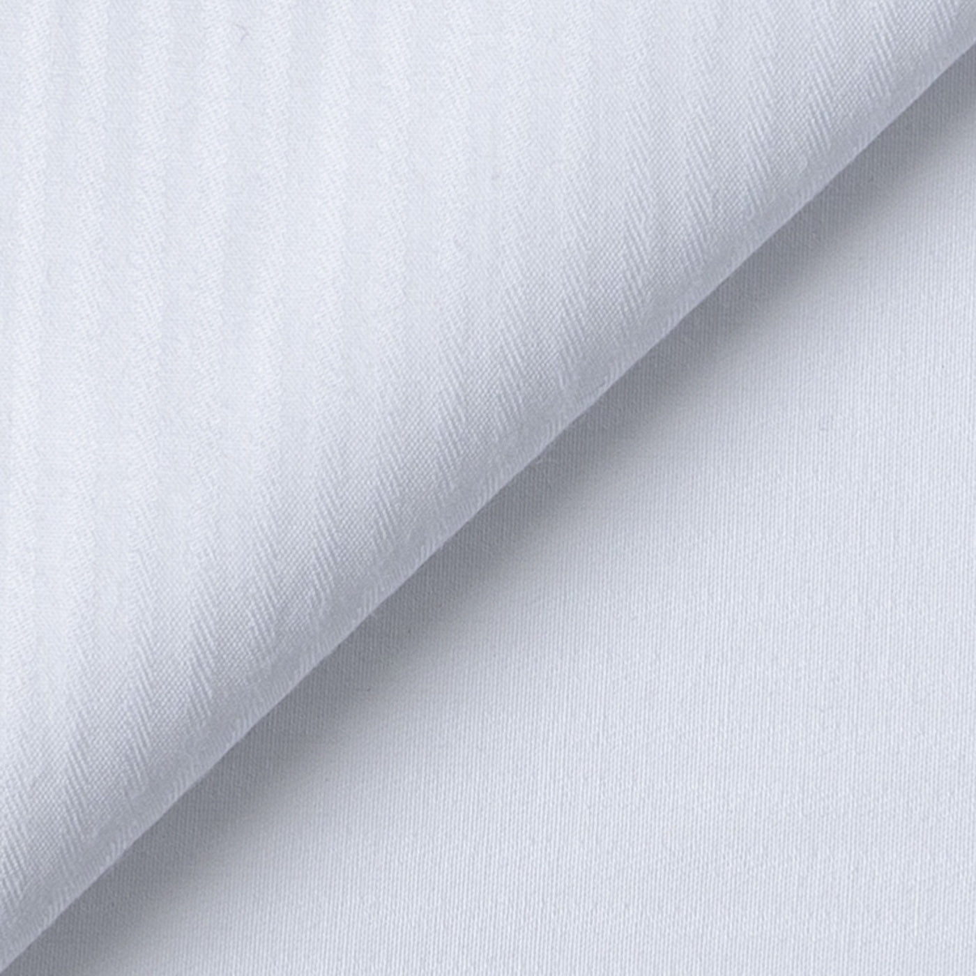 Fabric Pandit Fabric Men's White Plain Stripes Pattern Cotton Satin Dobby Luxury Shirting Fabric (Width 58 inch)