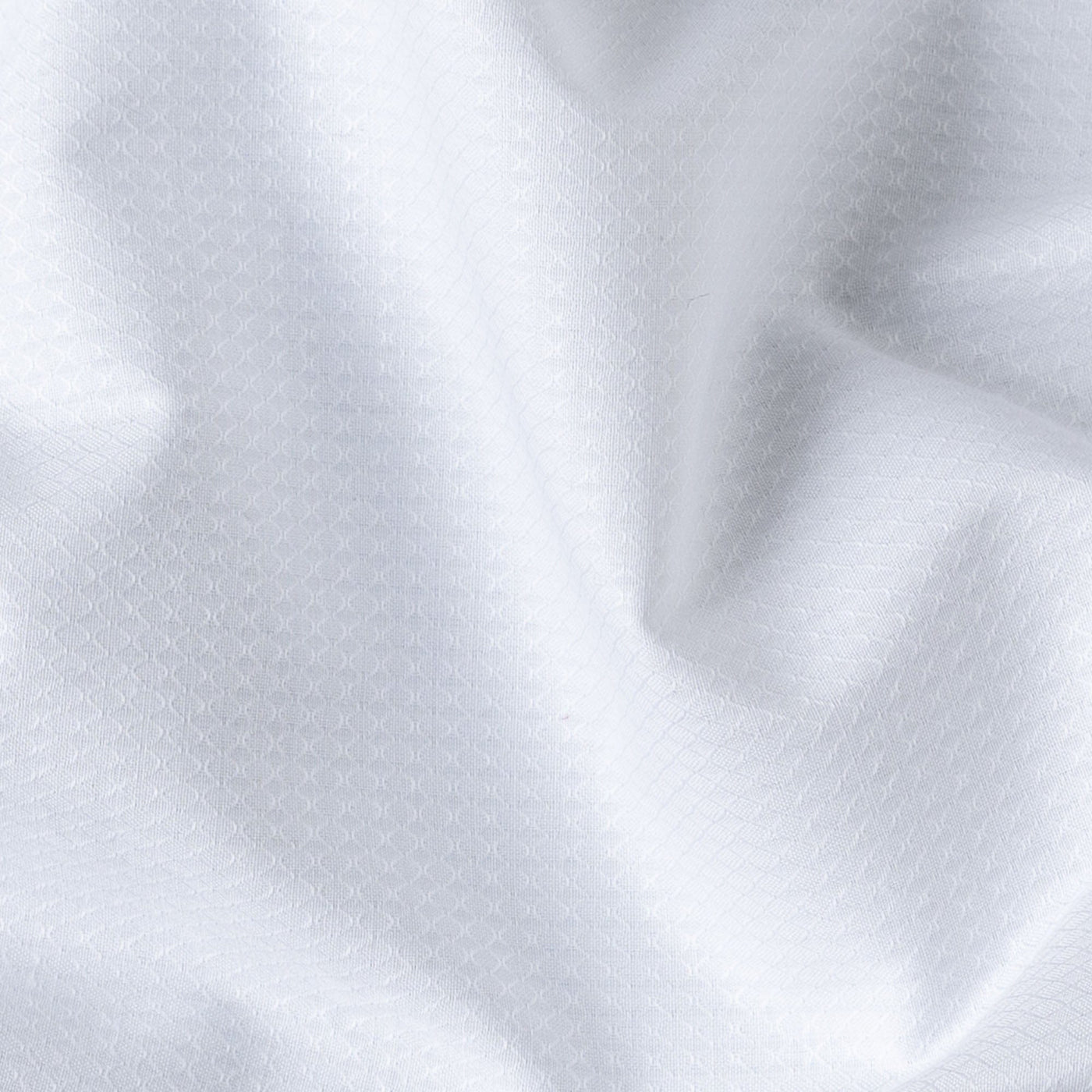 Fabric Pandit Fabric Men's White Wave Pattern Cotton Satin Dobby Luxury Shirting Fabric (Width 58 inch)