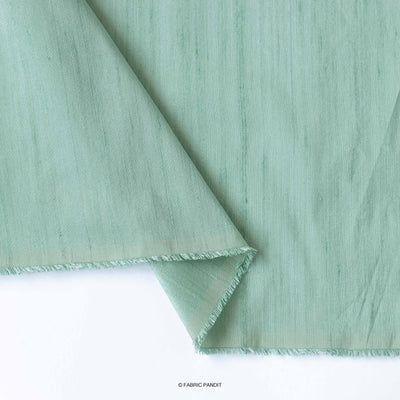 Fabric Pandit Fabric Mint Green Plain Premium Silk Fabric (Width 46 Inches)