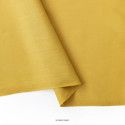 Fabric Pandit Fabric Mustard Yellow Color Pure Cotton Linen Fabric