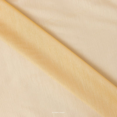 Fabric Pandit Fabric Muted Yellow Color Plain Chanderi Fabric (Width 43 Inches)