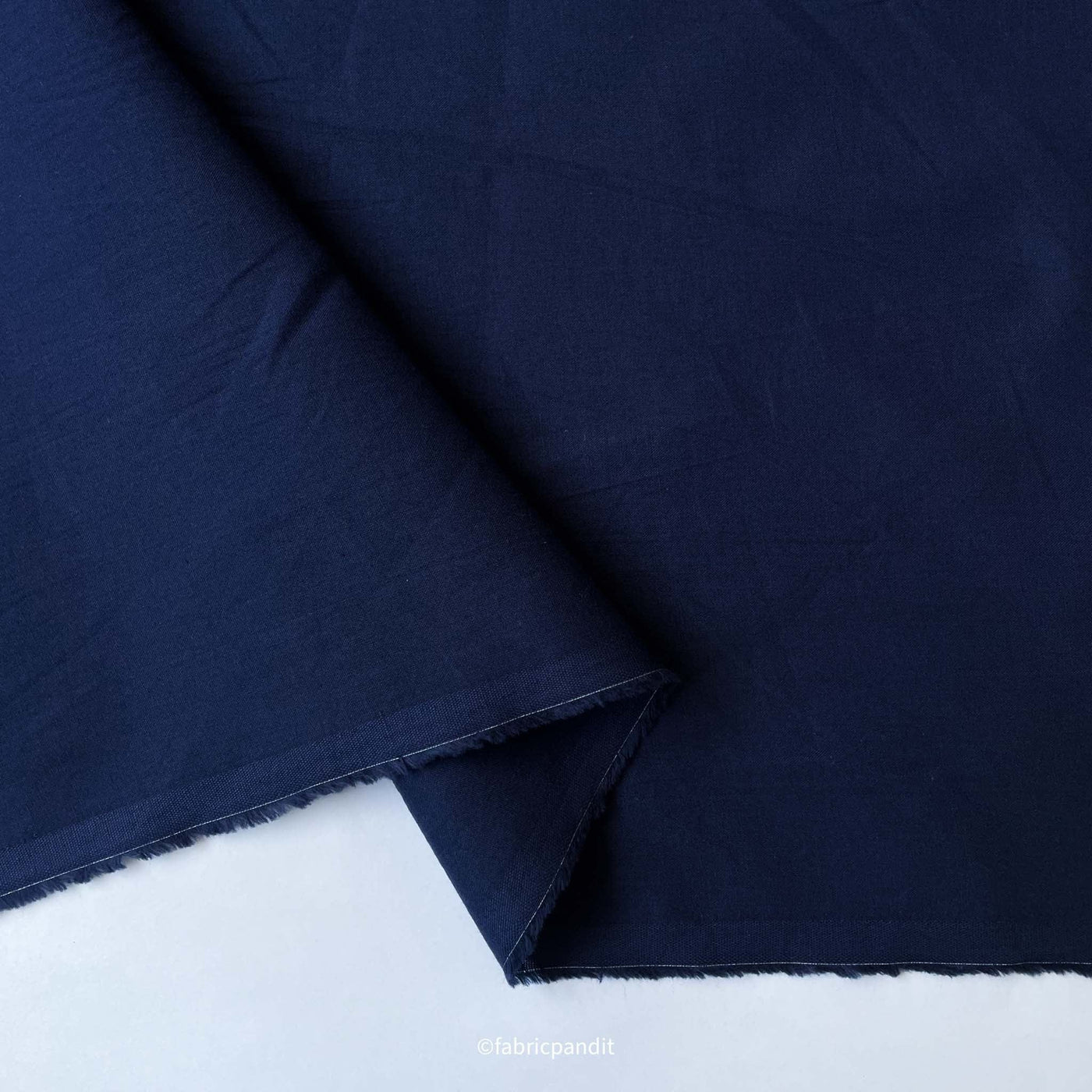 Fabric Pandit Fabric Navy Blue Color Pure Cotton Cambric Fabric (Width 42 Inches)