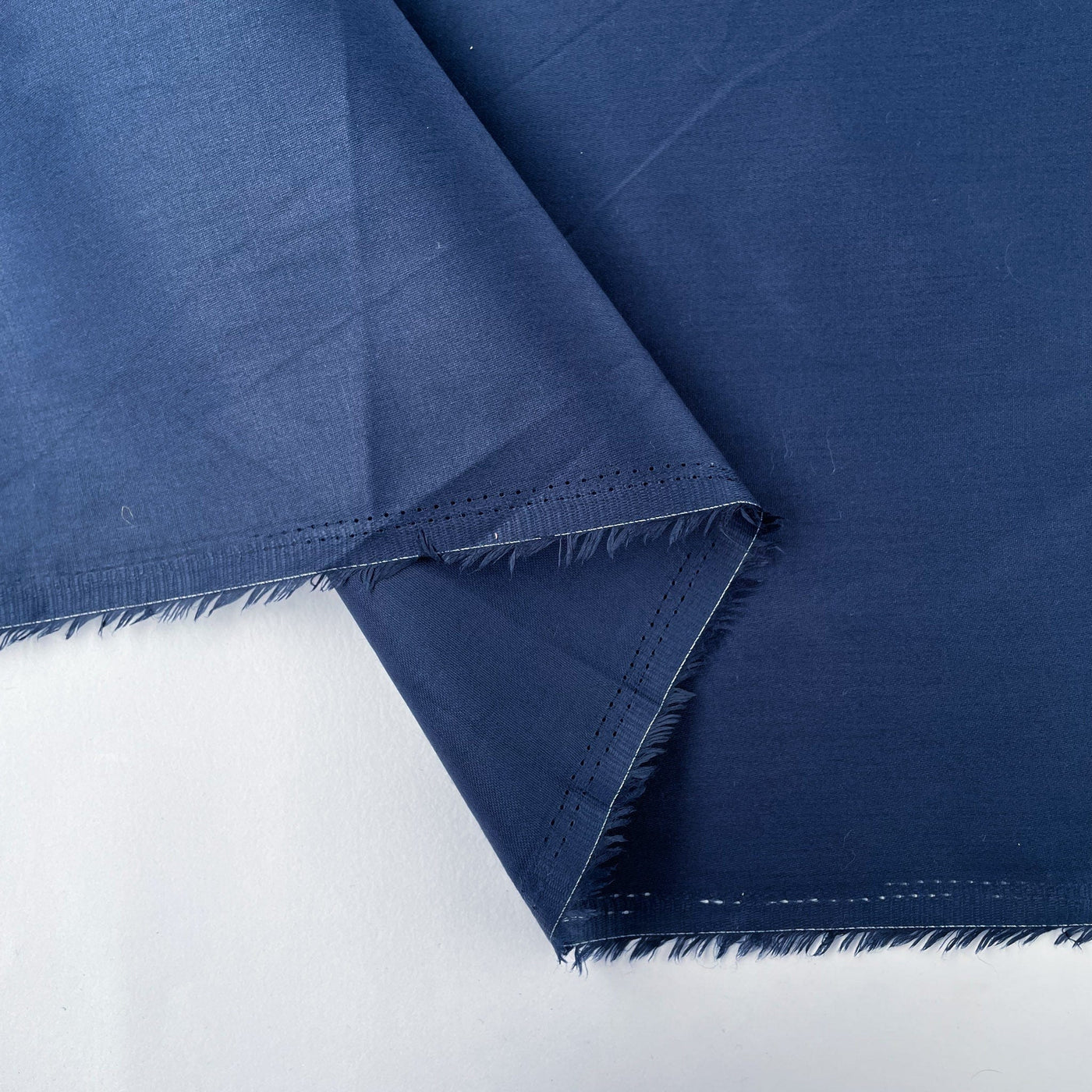 Fabric Pandit Fabric Navy Blue Plain Cotton Satin Fabric (Width 42 Inches)