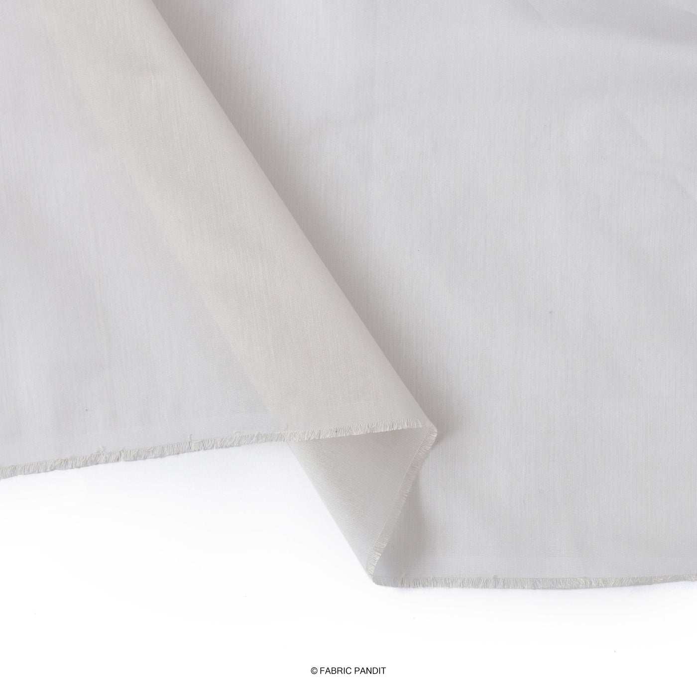 Fabric Pandit Fabric Off-White Color Plain Chanderi Fabric (Width 43 Inches)