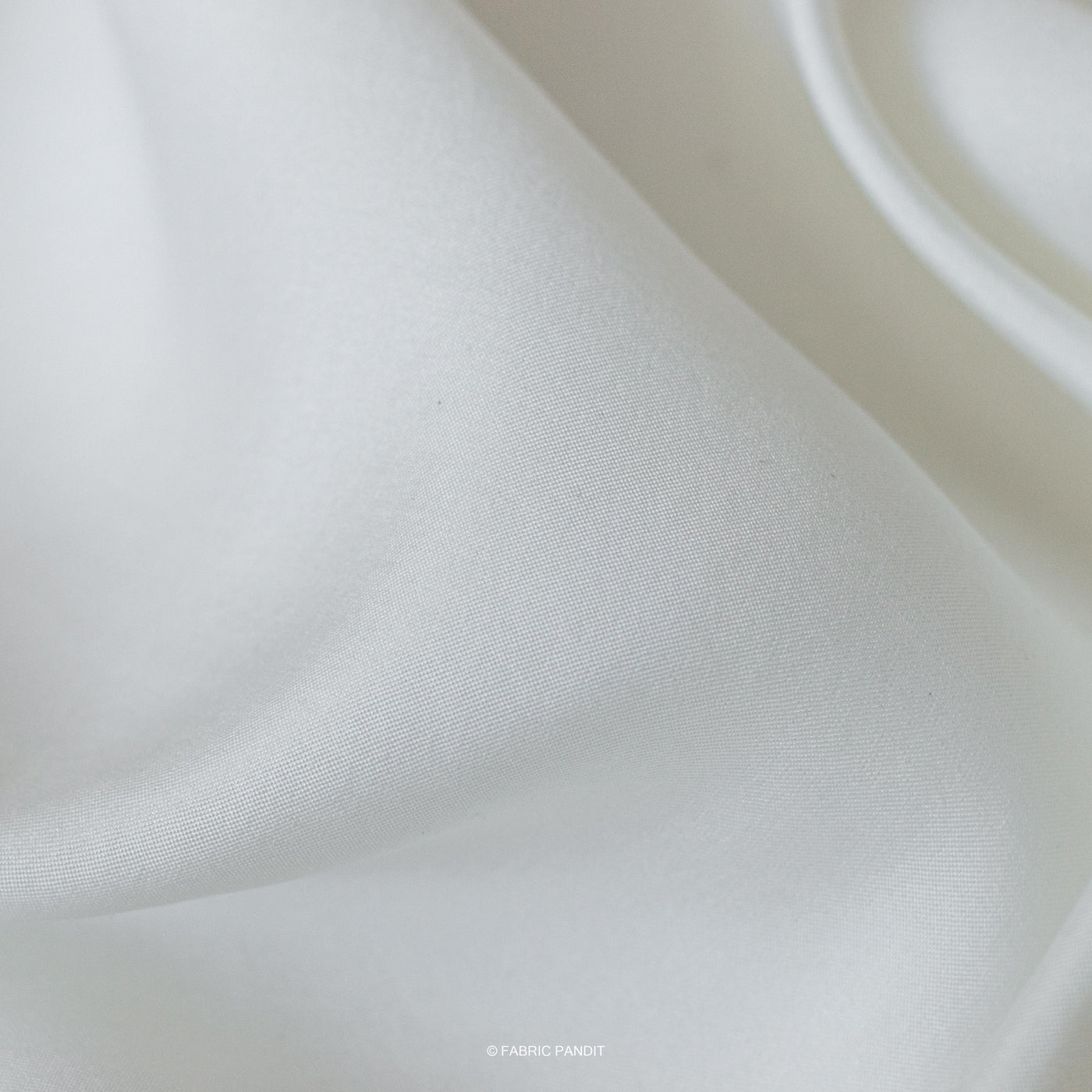 Fabric Pandit Fabric Off White Plain Premium Tussar Silk Fabric