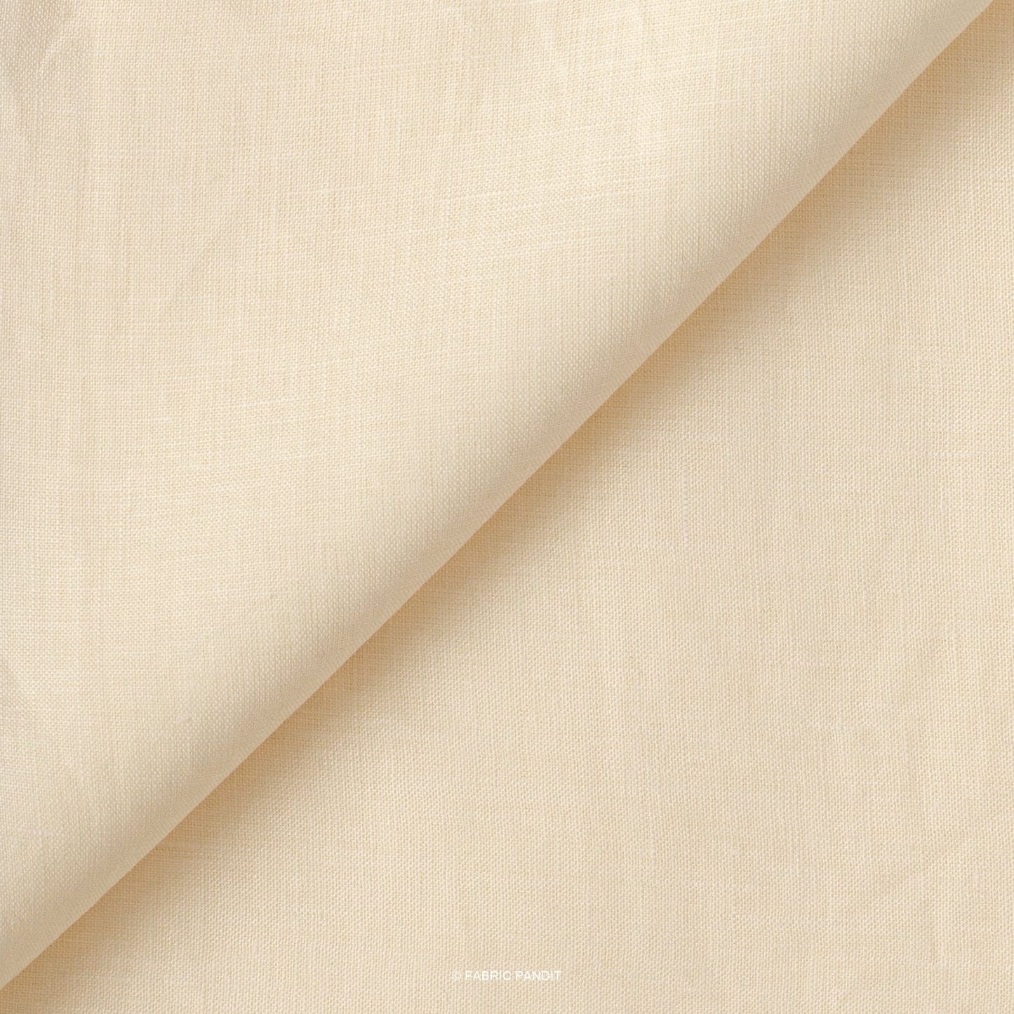 Fabric Pandit Fabric OffWhite Plain Premium 60 Lea Pure Linen Fabric (Width 58 inch)