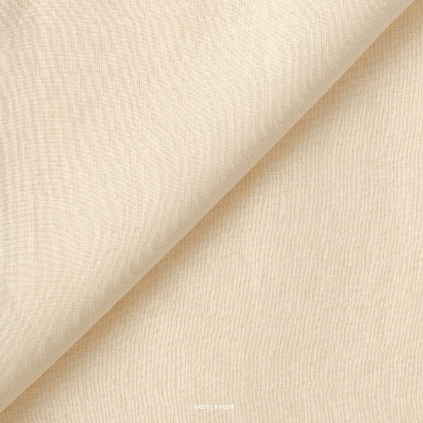 Fabric Pandit Fabric OffWhite Plain Premium 60 Lea Pure Linen Fabric (Width 58 inch)