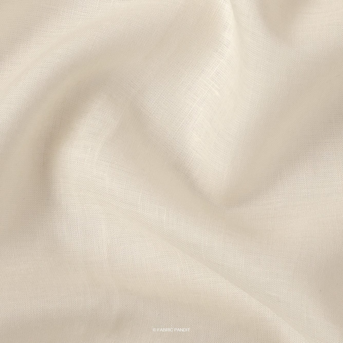 Fabric Pandit Fabric OffWhite Plain Premium 60 Lea Pure Linen Fabric (Width 58 inch)