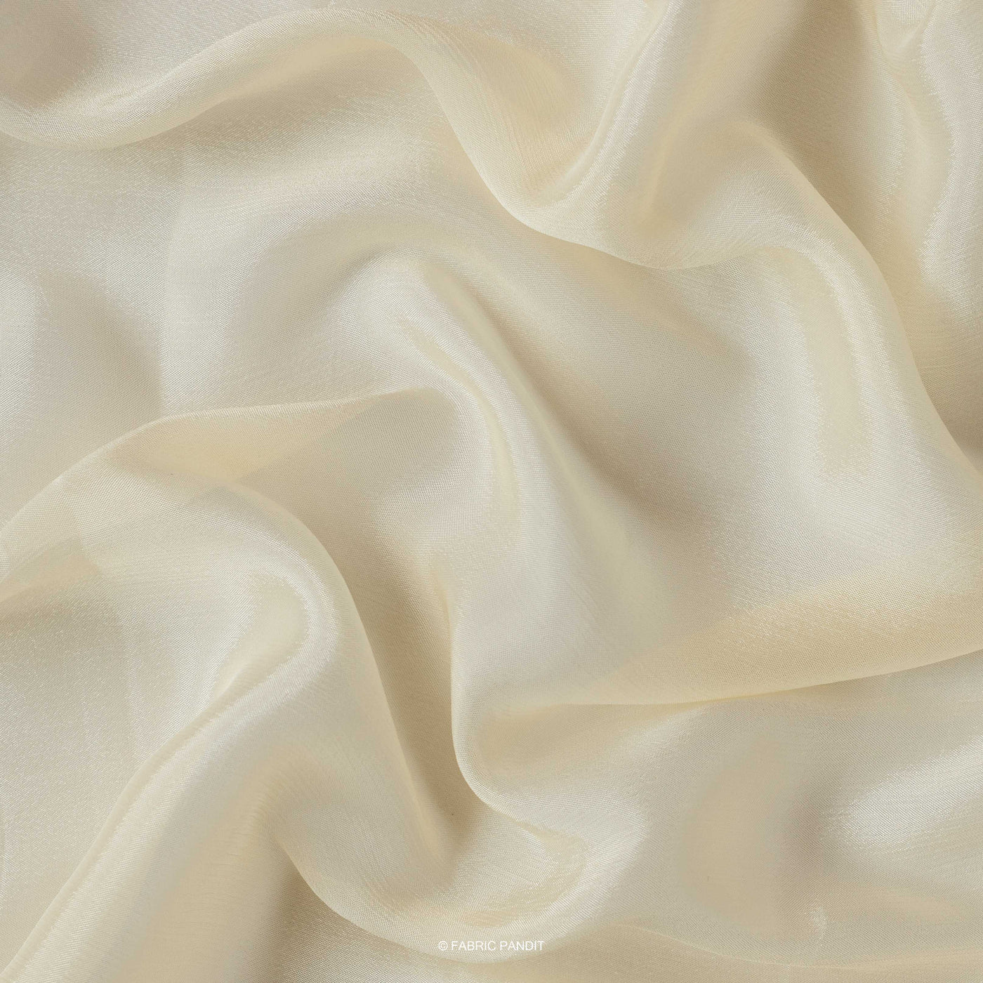 Fabric Pandit Fabric Pale Peach Plain Pure Viscose Chinnon Chiffon Fabric (Width 45 Inches)