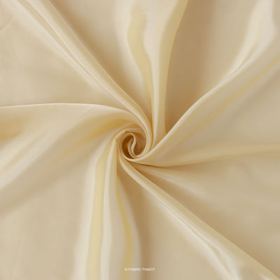 Fabric Pandit Fabric Pale Yellow Plain Premium Organza Fabric (Width 44 Inches)