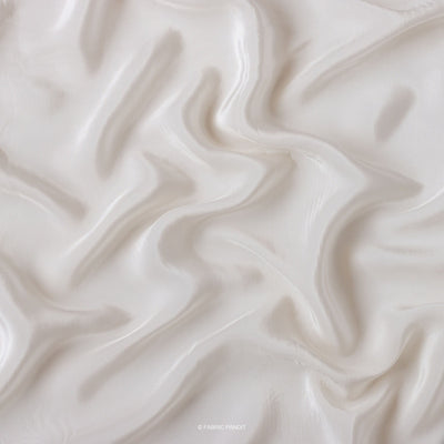 Fabric Pandit Fabric Pastel Cream Plain Pure Viscose Natural Crepe Fabric (Width 44 Inches)