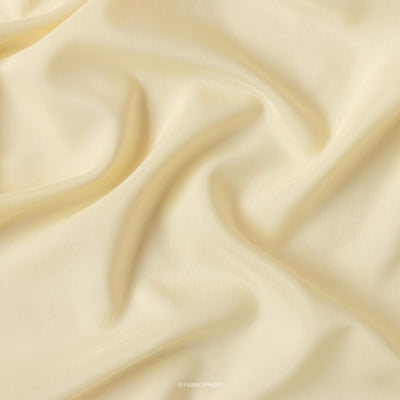 Fabric Pandit Fabric Pastel Yellow Plain Soft Poly Muslin Fabric (Width 44 Inches)