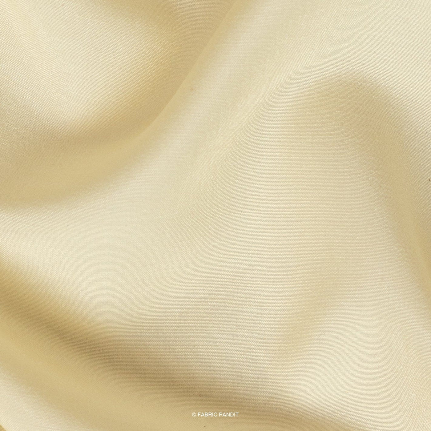 Fabric Pandit Fabric Pastel Yellow Plain Soft Poly Muslin Fabric (Width 44 Inches)