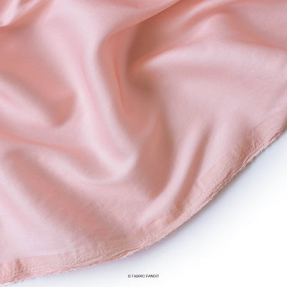 Fabric Pandit Fabric Pearl Blush Plain Premium Tussar Silk Fabric