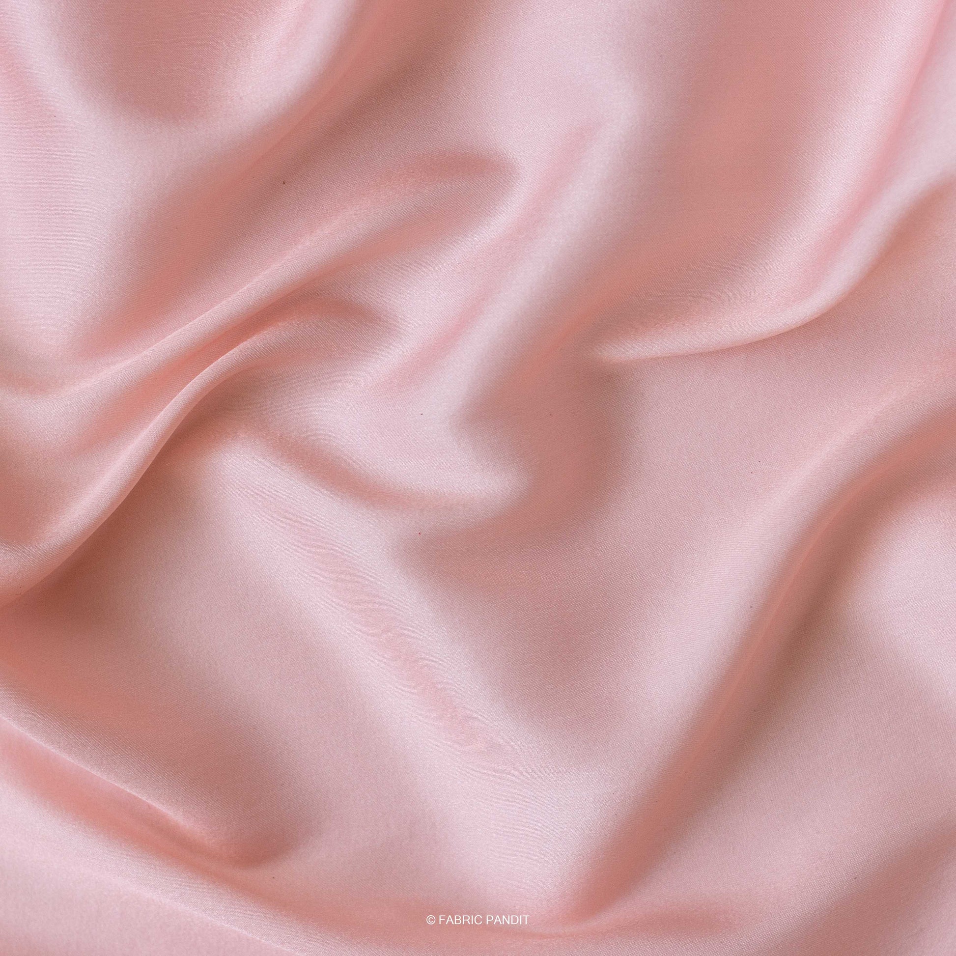 Fabric Pandit Fabric Pearl Blush Plain Premium Tussar Silk Fabric