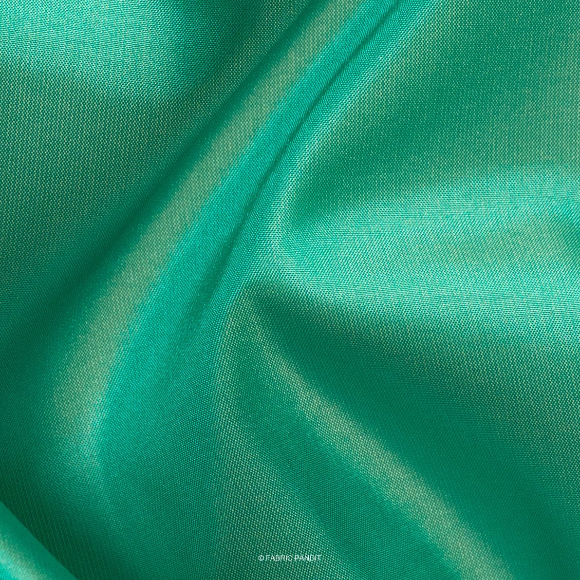 Fabric Pandit Fabric Persian Green Plain Premium Dual Tone Paper Silk Fabric (Width 44 Inches)