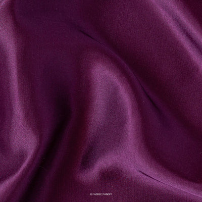 Fabric Pandit Fabric Purple Plain Modal Satin Fabric (Width 44 Inches)