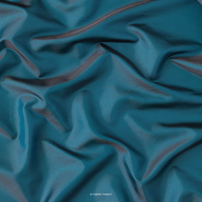 Fabric Pandit Fabric Regal Blue Plain Premium Dual Tone Paper Silk Fabric (Width 44 Inches)