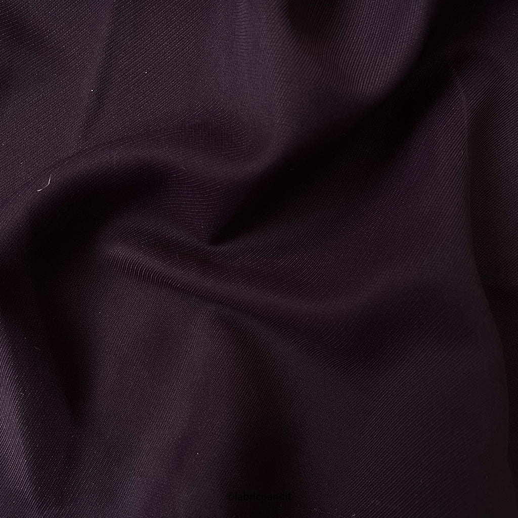 Fabric Pandit Fabric Regal Purple Satin Luxury Suiting Fabric (Width 58 Inches)
