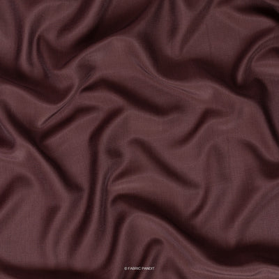 Fabric Pandit Fabric Rose Brown Soft Poly Muslin Fabric (Width 44 Inches)