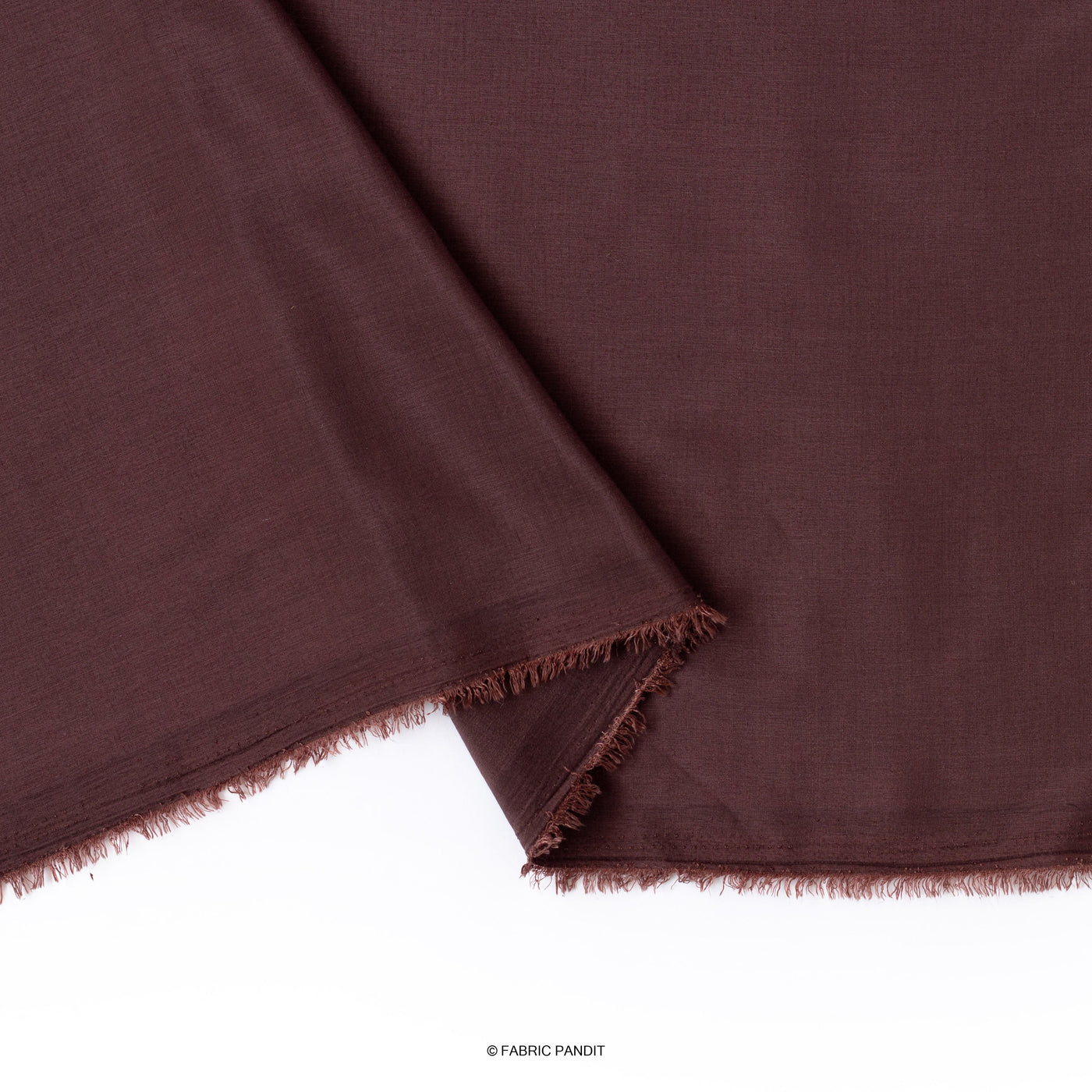 Fabric Pandit Fabric Rose Brown Soft Poly Muslin Fabric (Width 44 Inches)