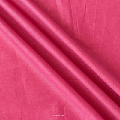 Fabric Pandit Fabric Rose Pink Color Plain Cotton Satin Fabric (Width 42 Inches)