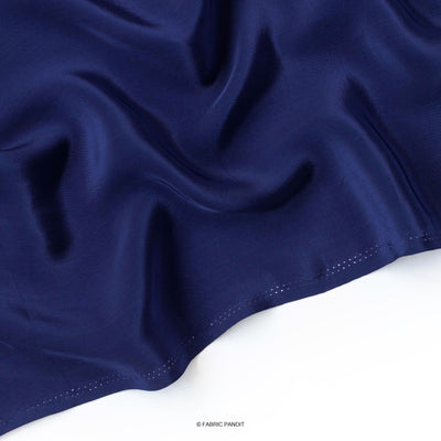 Fabric Pandit Fabric Royal Blue Plain Pure Viscose Natural Crepe Fabric (Width 44 Inches)