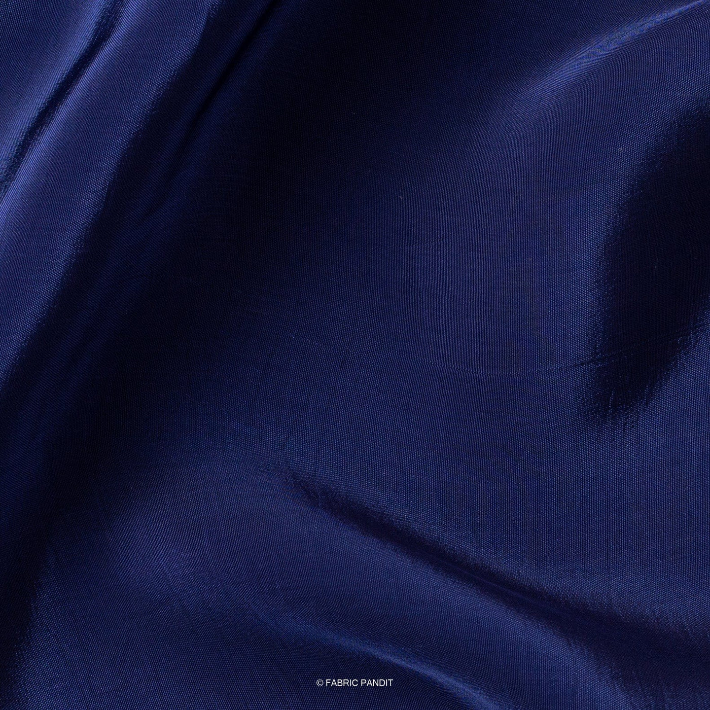 Fabric Pandit Fabric Royal Blue Plain Pure Viscose Natural Crepe Fabric (Width 44 Inches)