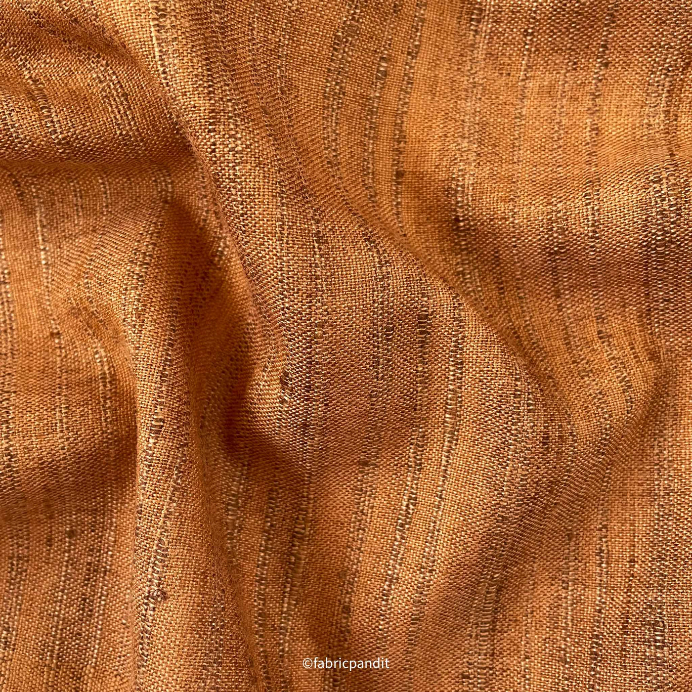 Fabric Pandit Fabric Rust Color Bhagalpuri Woven Cotton Slub Kurta Fabric (Width 58 Inches)