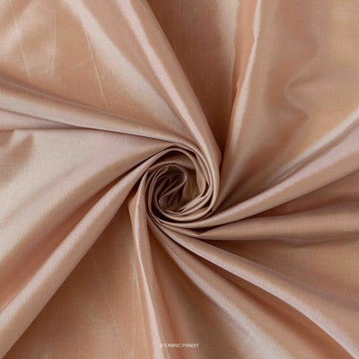 Fabric Pandit Fabric Sand brown Plain Premium Dual Tone Paper Silk Fabric (Width 44 Inches)