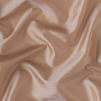 Fabric Pandit Fabric Sand brown Plain Premium Dual Tone Paper Silk Fabric (Width 44 Inches)