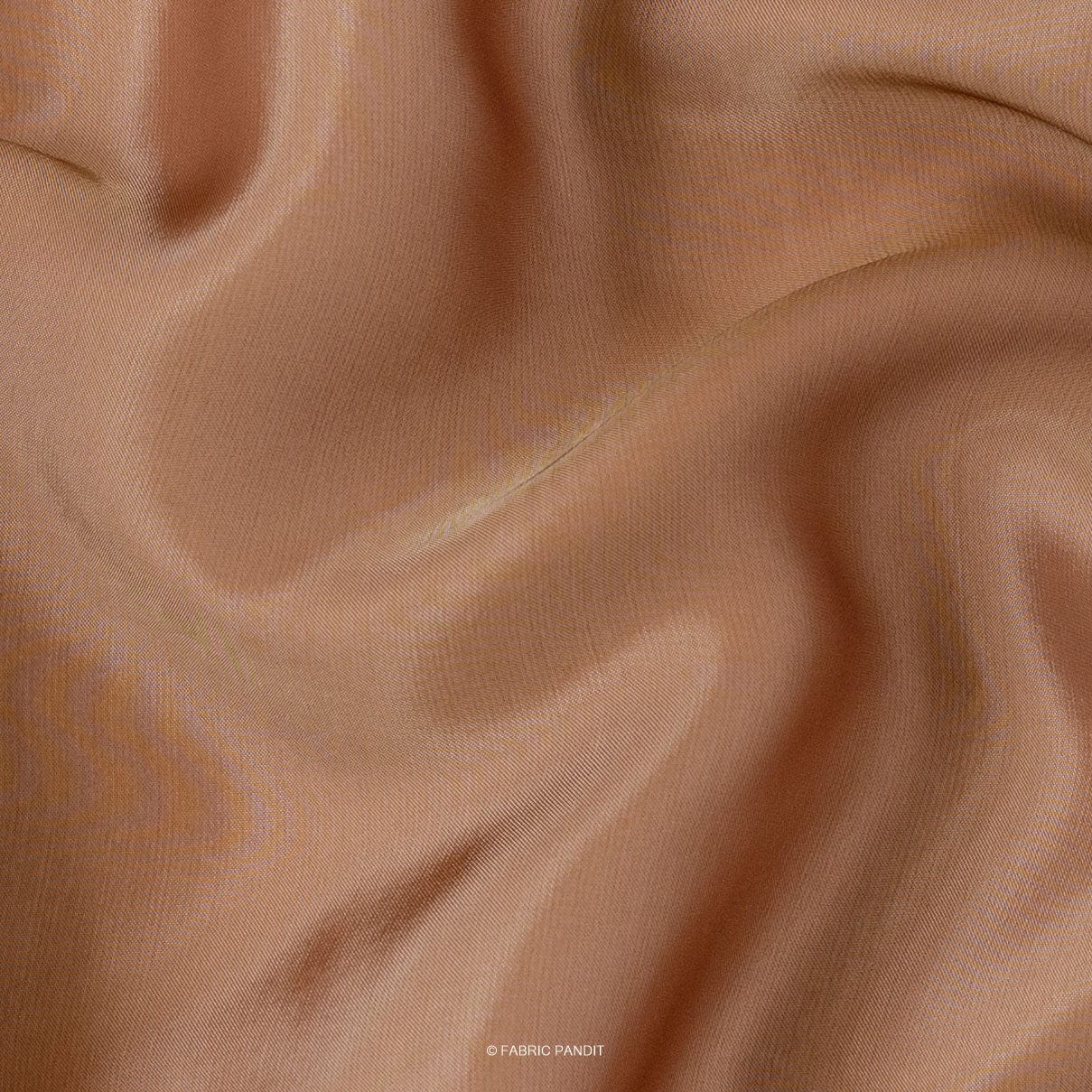 Fabric Pandit Fabric Sand Brown Plain Premium Organza Fabric (Width 44 Inches)