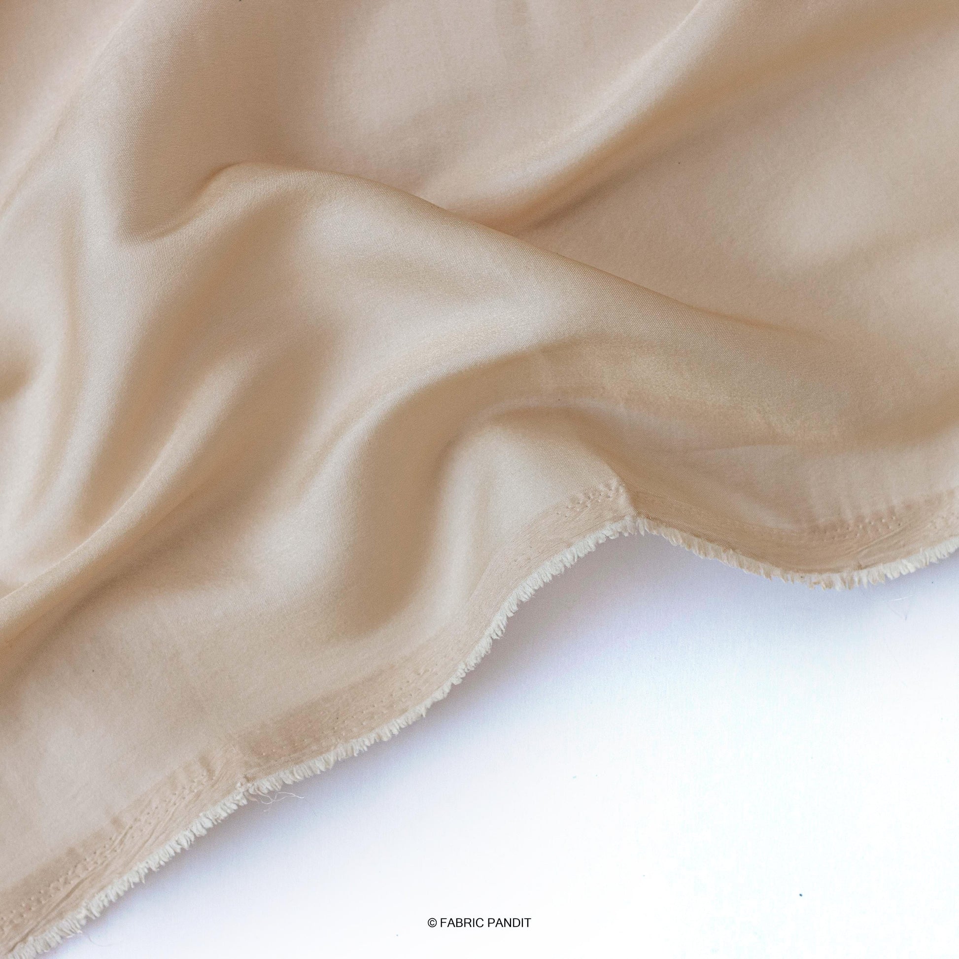 Fabric Pandit Fabric Sand Brown Plain Premium Tussar Silk Fabric