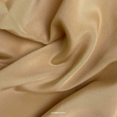 Fabric Pandit Fabric Sand Color Premium French Crepe Fabric (Width 44 inches)