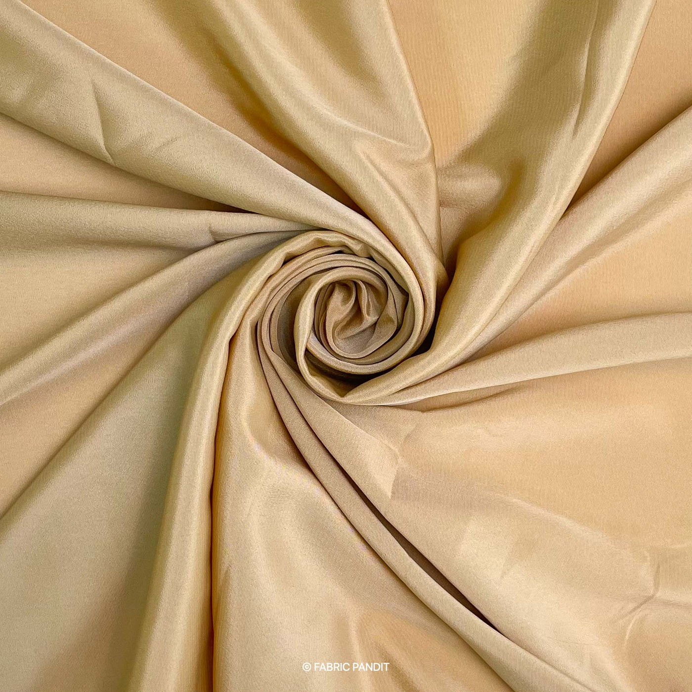 Fabric Pandit Fabric Sand Color Premium French Crepe Fabric (Width 44 inches)