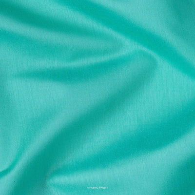 Fabric Pandit Fabric Sea Green Color Plain Chanderi Fabric (Width 43 Inches)