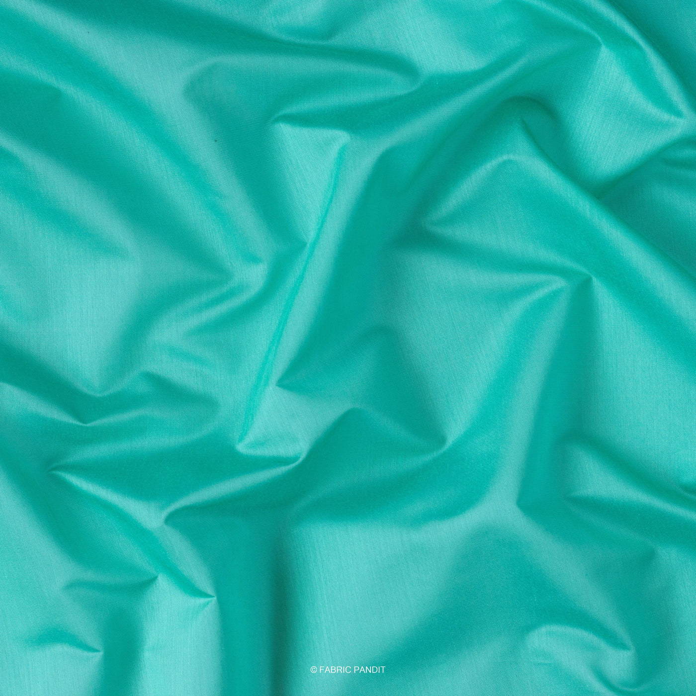 Fabric Pandit Fabric Sea Green Color Plain Chanderi Fabric (Width 43 Inches)