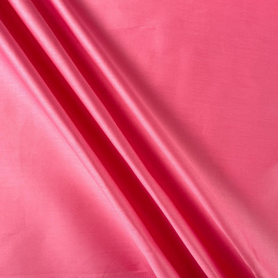 Fabric Pandit Fabric Shiny Pink Plain Cotton Satin Fabric (Width 42 Inches)