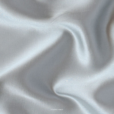 Fabric Pandit Fabric Silver Grey Plain Modal Satin Fabric (Width 44 Inches)