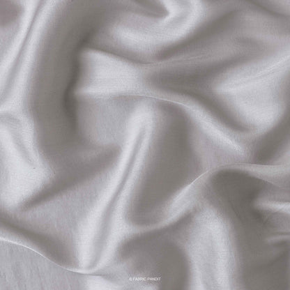 Fabric Pandit Fabric Silver Grey Plain Premium Tussar Silk Fabric