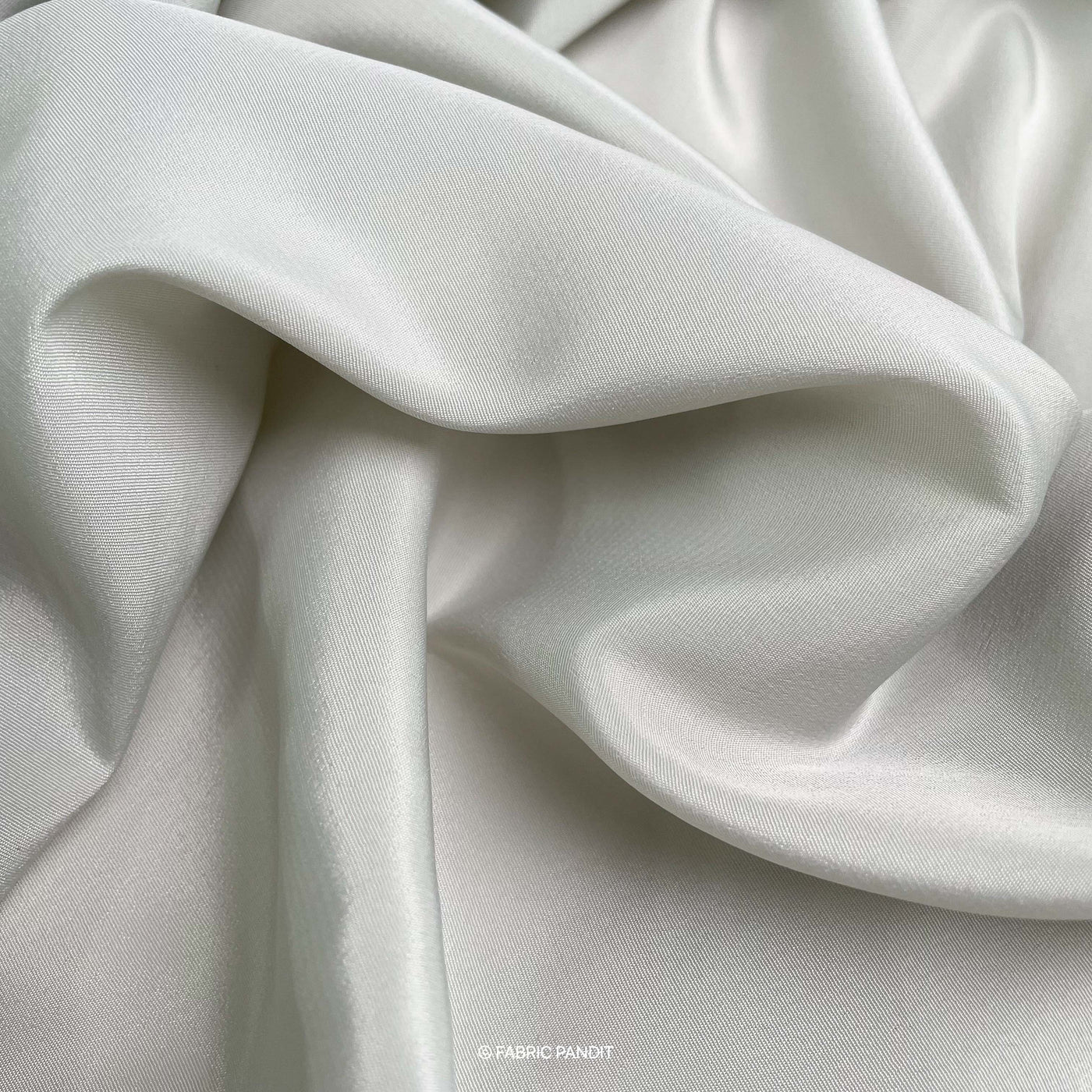 Fabric Pandit Fabric Smoke Grey Premium French Crepe Fabric (Width 44 inches)
