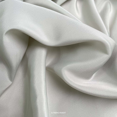 Fabric Pandit Fabric Smoke Grey Premium French Crepe Fabric (Width 44 inches)
