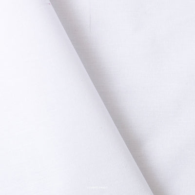 Fabric Pandit Fabric Snow White Color Pure Cotton Linen Fabric