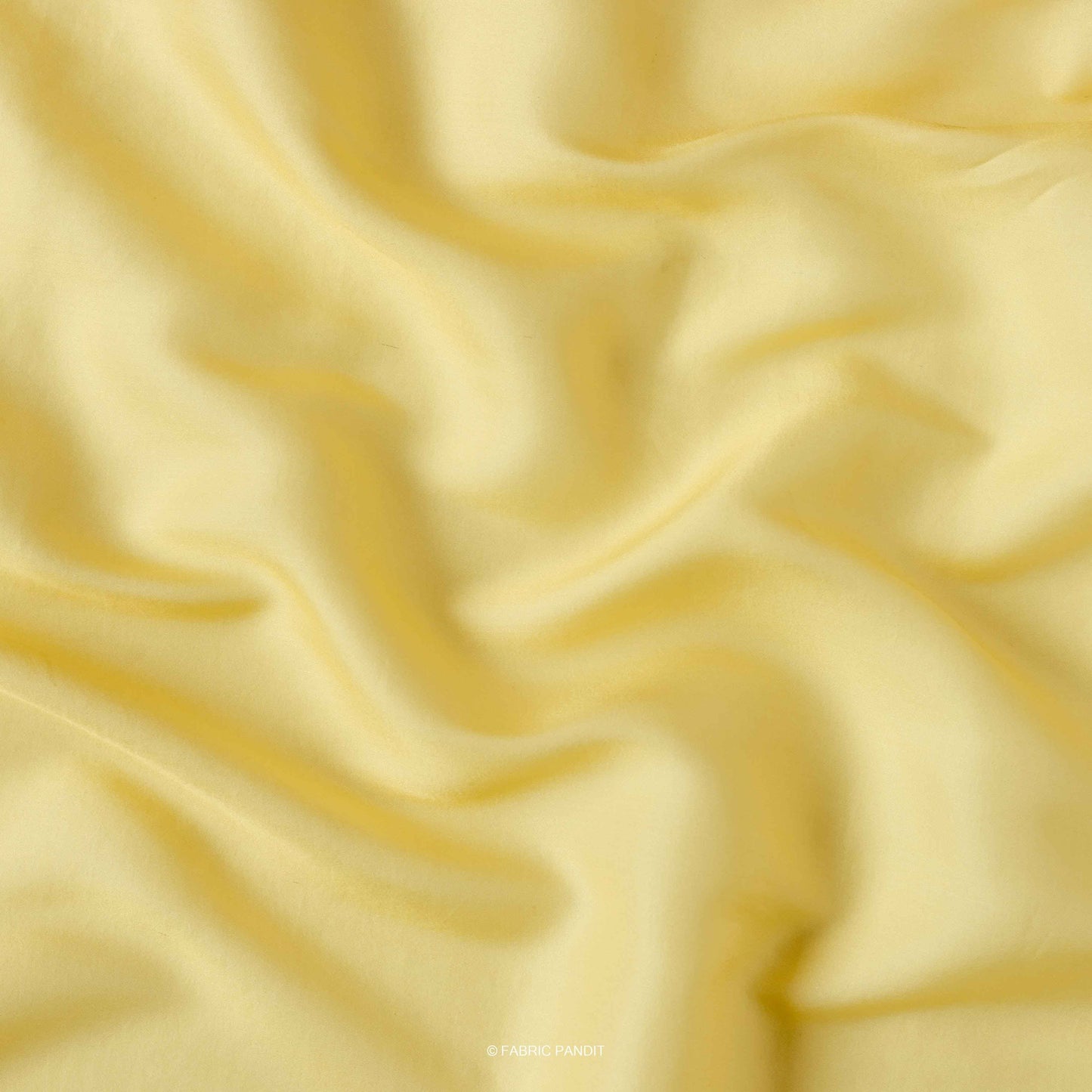 Fabric Pandit Fabric Sunshine Yellow Plain Premium Tussar Silk Fabric