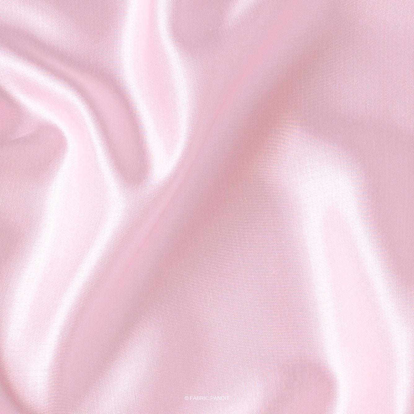 Fabric Pandit Fabric Sweet Pink Plain Modal Satin Fabric (Width 44 Inches)