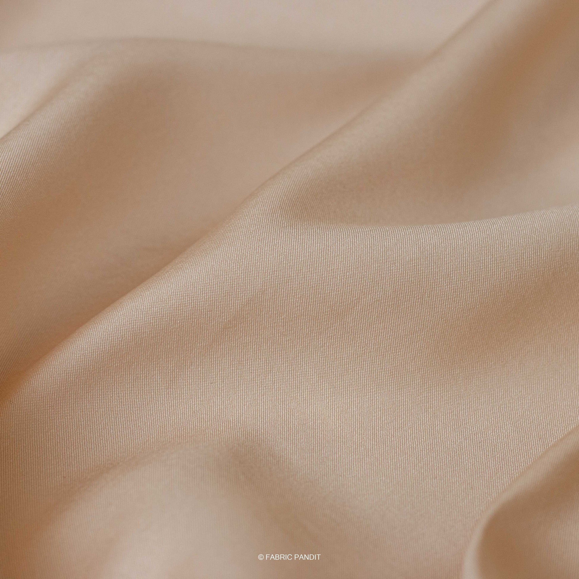 Fabric Pandit Fabric Tan brown Plain Premium Tussar Silk Fabric