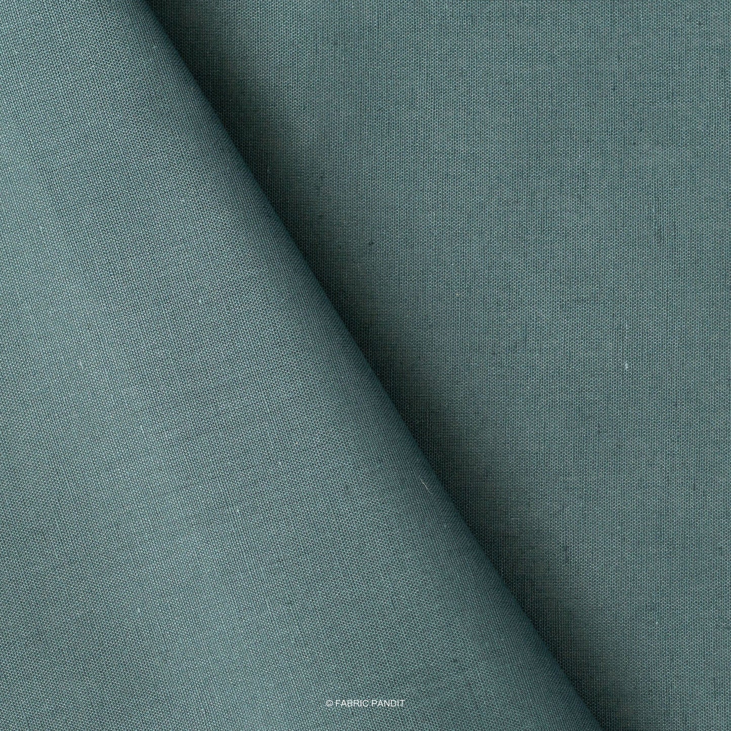 Fabric Pandit Fabric Teal Color Pure Cotton Linen Fabric