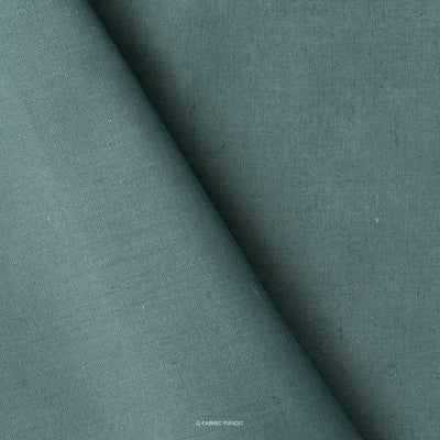 Fabric Pandit Fabric Teal Color Pure Cotton Linen Fabric