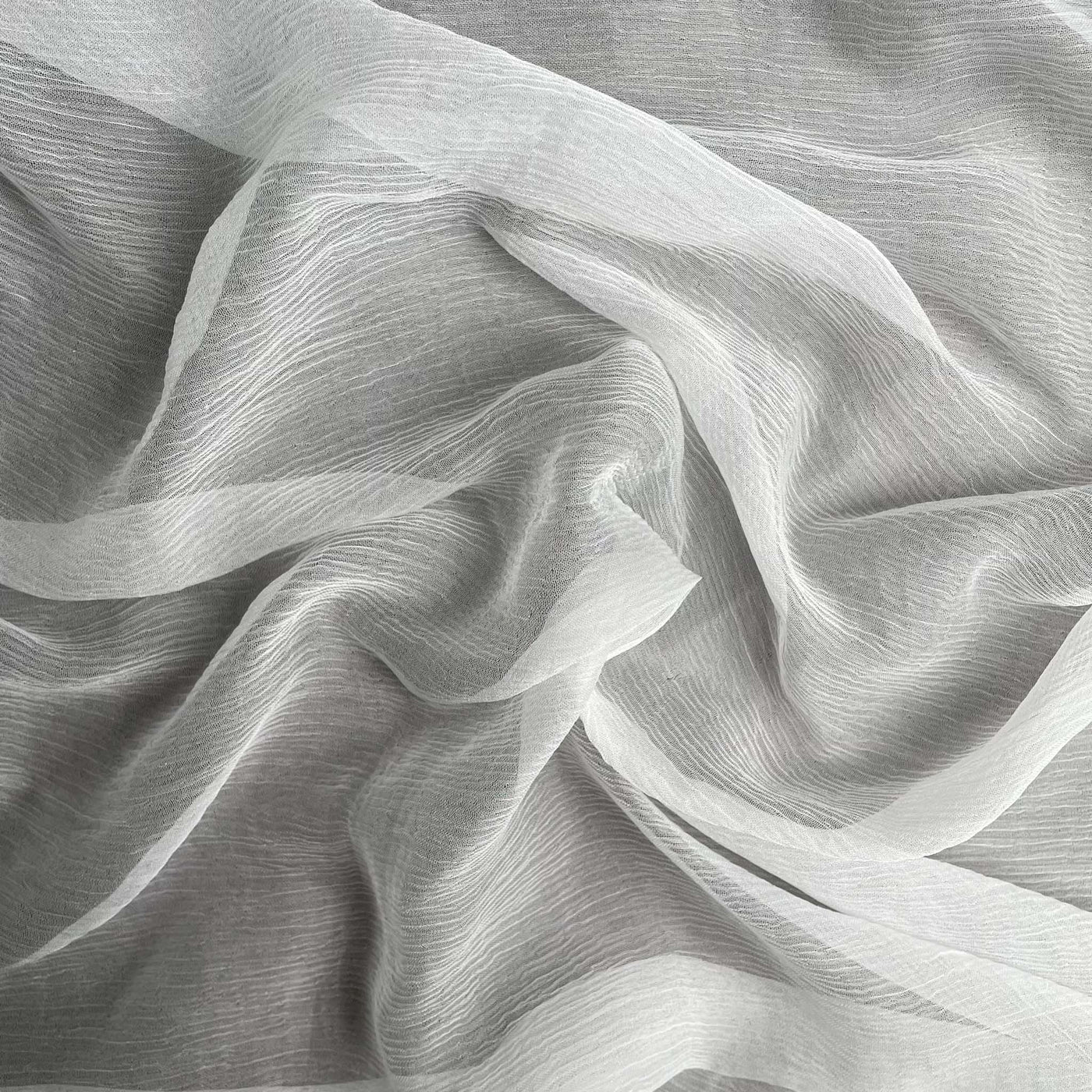 Fabric Pandit Fabric White Dyeable Pure 30X30 Bemberg Chiffon Plain Fabric (Width 44 Inches, 34 Gms)